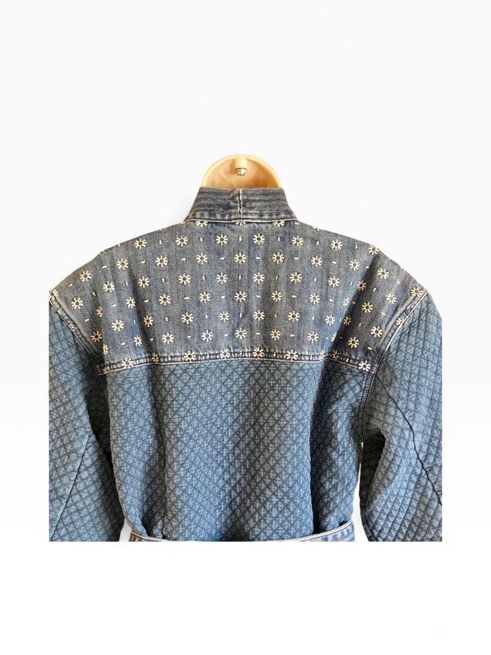 Hidden Embroidered Denim Kimono Oversized Small - Picture 6 of 10
